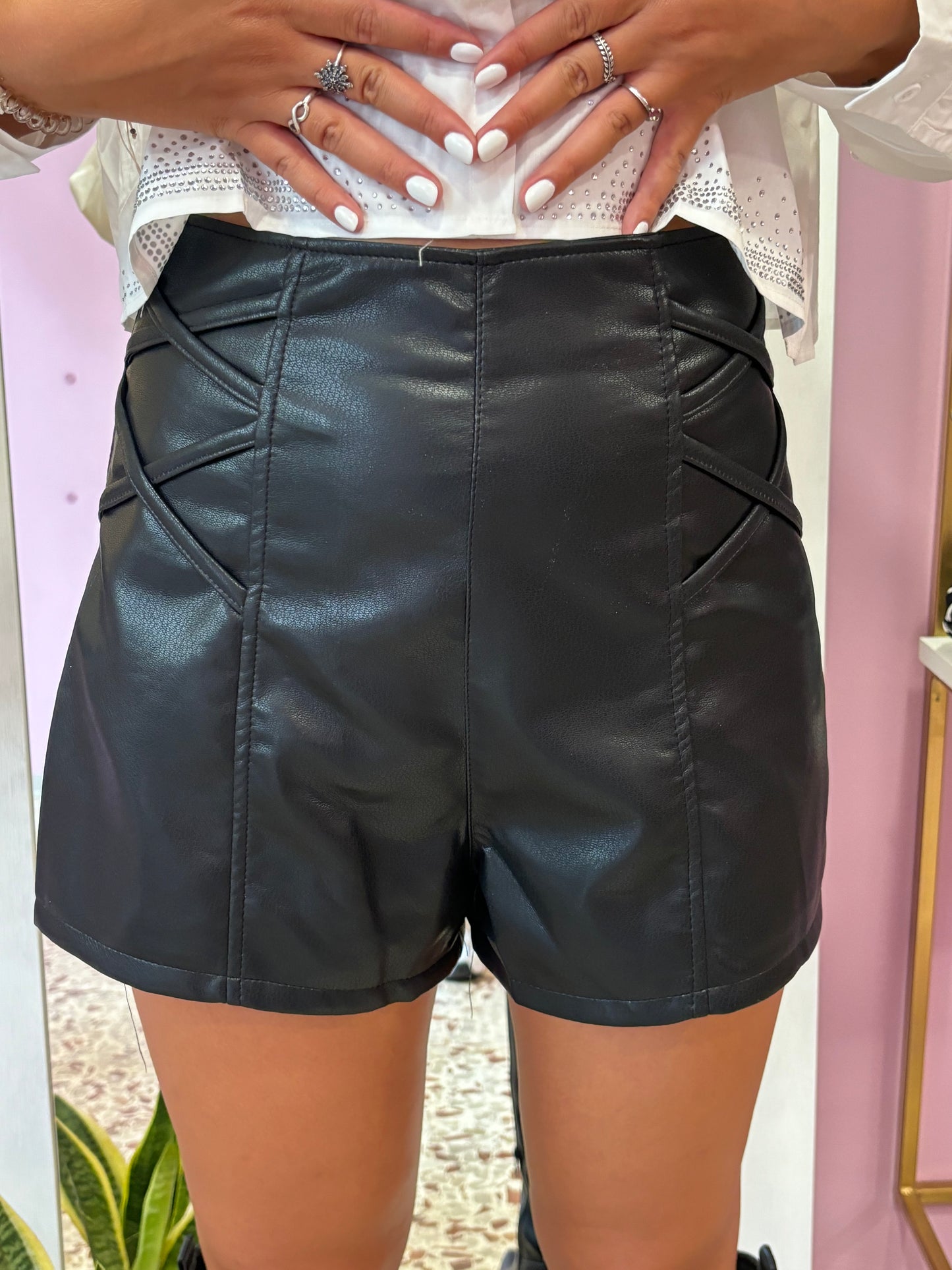 Shorts ecopelle